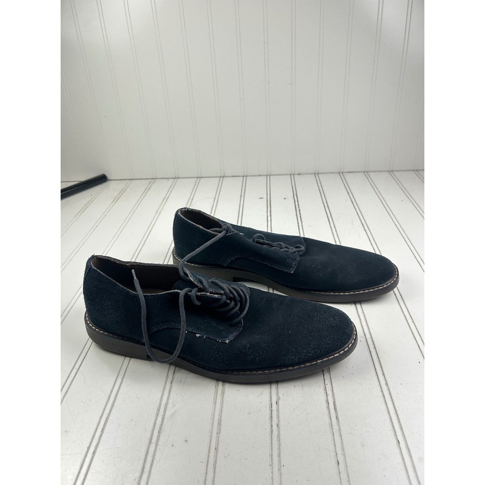 Banana Republic Vintage Blue Suede Derby Dress Shoes Men's Size 8 - Picture 2 of 12